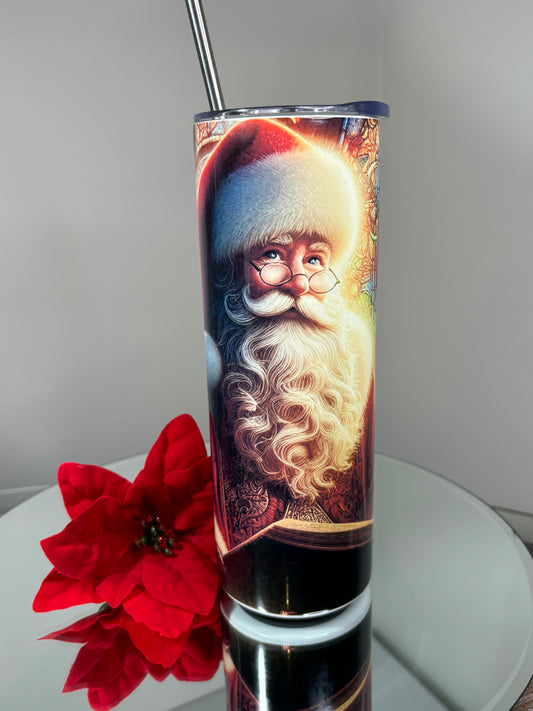 Tumbler 20oz Skinny - Christmas Santa