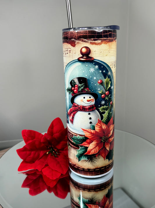 Tumbler 20oz Skinny - Christmas Snowman 1