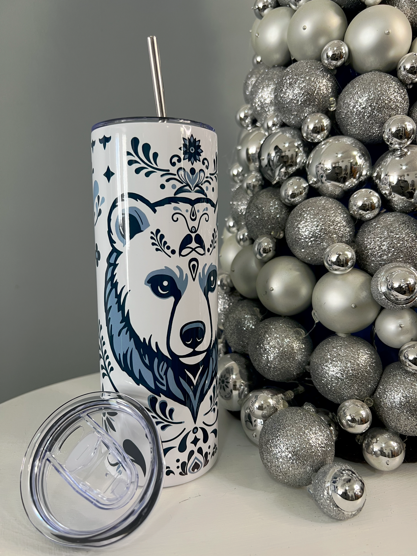 Tumbler 20oz Skinny - Talavera Bear